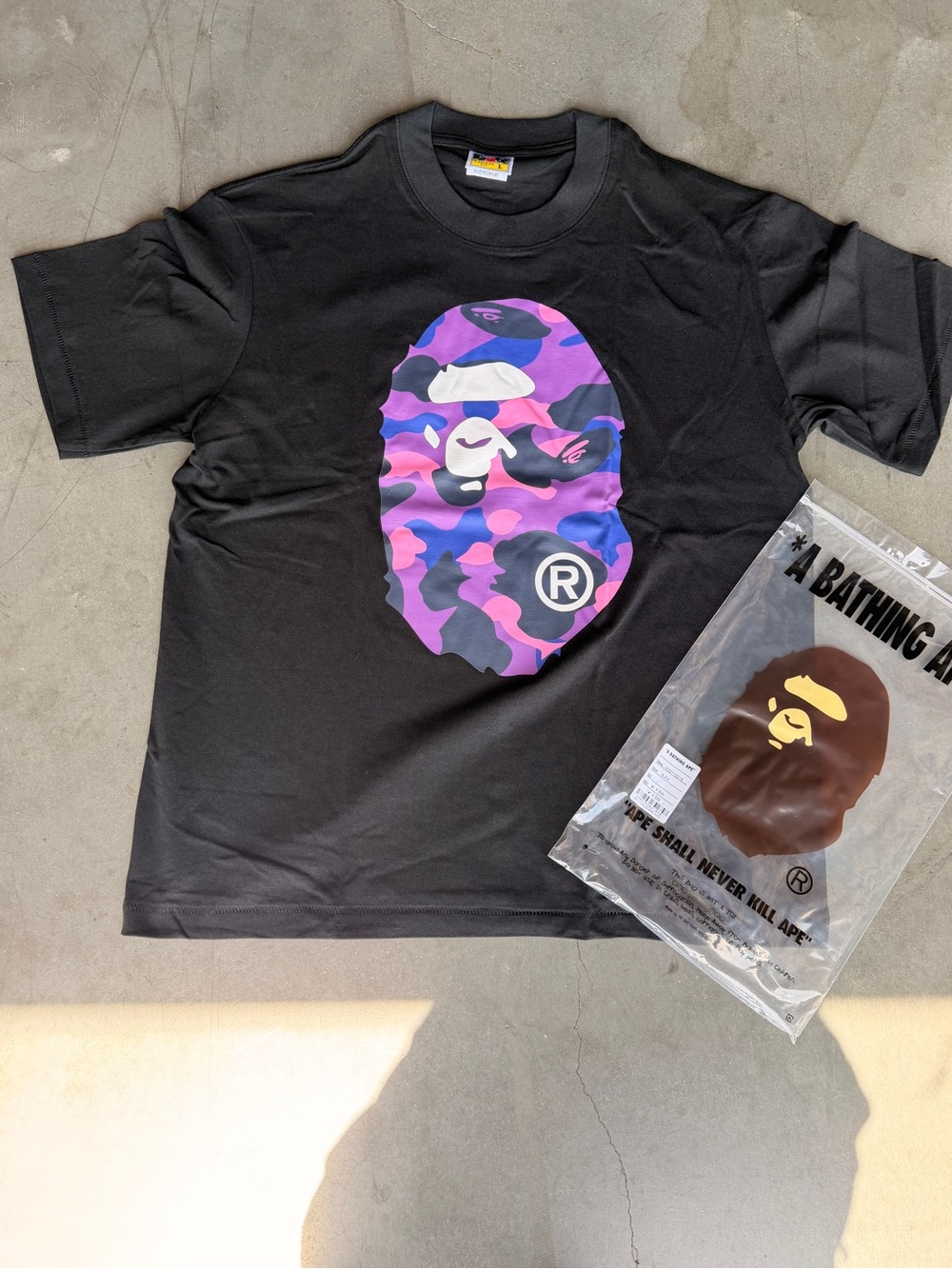 Bape Black Crewneck T-Shirt